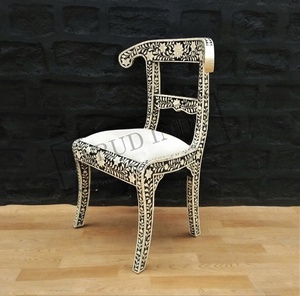 Silla de comedor portátil moderna con incrustaciones de hueso - Product Image 6