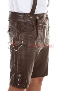 Kniebund Hosen anti-rides brodé Trachten Lederhosen pour hommes de grande taille avec des caractéristiques uniques respirantes et confortables - Product Image 3