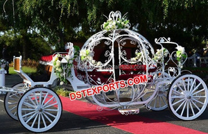 Dernière carrosse de Cendrillon avec couronne pour mariage et Baarat - Taille et couleur personnalisables, matériau métallique - Product Image 2