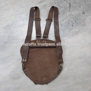 <b>Leather</b> Ninja Belt <b>Bags</b> with Brass <b>Works</b> New Trending 2024 Genuine <b>Leather</b> Waist Belt <b>Bags</b> From India Designer Waist <b>Bags</b> - Product Image 2