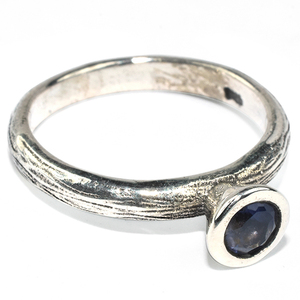 Iolite de forma redonda excelente, anillos de plata de ley 925, joyería de plata de la India, joyería de plata de ley 925, venta al por mayor - Product Image 1