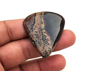 Cabujón de piedras preciosas sueltas de ópalo dendrítico marrón de alta calidad en forma de pera para la fabricación de joyas hechas a mano Cabinas superiores lisas naturales - Product Image 3