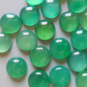 Calcedonia Verde Natural de 5 mm, Cabujón Redondo Liso Semiprecioso, Piedra Preciosa Suelta al por Mayor, Compre en Línea Ofertas al por Mayor, Regular - Product Image 1