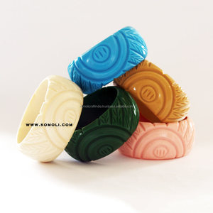 การสืบพันธุ์กว้างเรซิ่น Bakelite กำไลเครื่องประดับวินเทจเครื่องประดับที่ทำด้วยมือ - Product Image 5