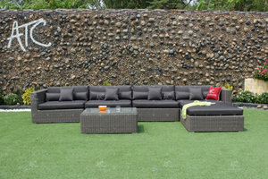 Conjunto de sofá de mimbre polivinílico para jardín, oferta especial ATC - Product Image 3