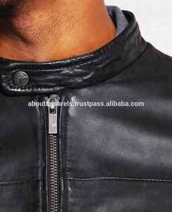Chaqueta y abrigos de piel de oveja auténtica para hombre, chaqueta de cuero personalizada para moto, novedad - Product Image 4