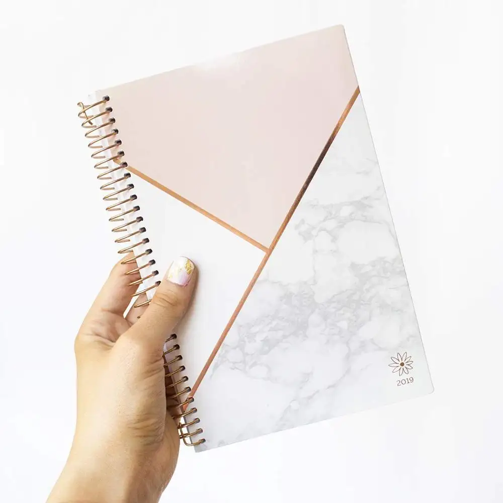 2019 Custom Metal Spiral Binding Täglicher Agenda-Planer