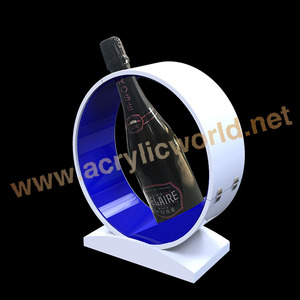 Soporte de botella de licor iluminado acrílico de gama alta de diseño personalizado/estantes de exhibición de vino led - Product Image 3