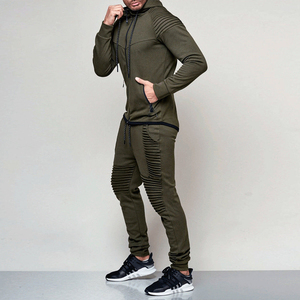 Men Tracksuit Jogging Hoodie Coat Jacket + Trousers <b>Pants</b> Sports Sweat <b>Suit</b> Set Tracksuits - Product Image 4
