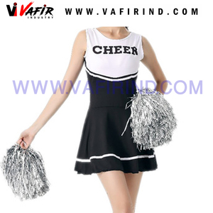 Vente en gros d'uniformes de pom-pom girls à manches courtes pour adultes en coton élasthanne pour Lycra latex rayonne nylon imprimé - Product Image 2