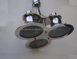 Modern <b>Nautical</b> Pendant Lamp with Nickel Finish Metal Home <b>Decoration</b> for Three Electric Wiring Holders Available - Product Image 4