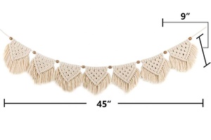 100% Handmade Macrame Wall Garland <b>Banner</b> Bunting Exquisite Unique Home Decor - Product Image 5