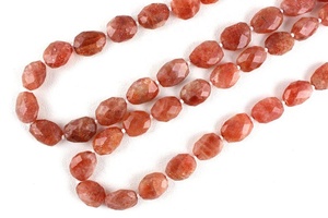 Cuentas de piedras preciosas con forma de pepitas facetadas de piedra solar Natural de 14 "de largo para fabricación de joyas, fabricación al por mayor - Product Image 4