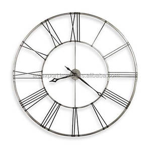 Cubiertos de Metal de primera calidad, reloj de pared de Metal con números romanos hechos a mano para el hogar y el dormitorio, reloj de decoración de pared - Product Image 1