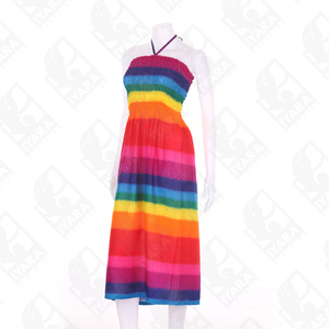 ขายส่งสายรุ้งพิมพ์ Smocked Maxi ชุด - Product Image 3
