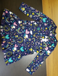 Printemps Filles Frock Robe Multicolore Exportation Qualité Coton Mixte Bangladesh Usine Stock Lot Due Expédition - Product Image 2