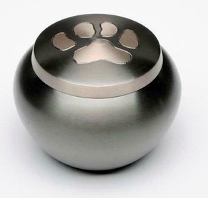 Cercueil rond classique pour animaux de compagnie, souvenir pour animaux de compagnie, urnes de crémation pour cendres funérailles métal laiton/aluminium - Product Image 5