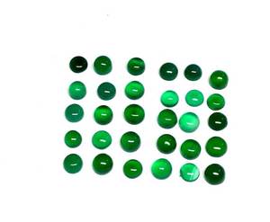 Calcedonia verde natural de 3mm, cabujón redondo liso, piedras sueltas al por mayor para la fabricación de joyas a precio de fábrica, compra en tienda online - Product Image 1