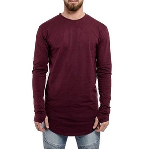เสื้อยืดลายนิ้วหัวแม่มือแขนยาวมีรูตามสั่ง OEM ผ้าฝ้ายมีสไตล์ - Product Image 6