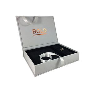 Linen & Velour Leather Foil Logo Stamped Jewelry Box