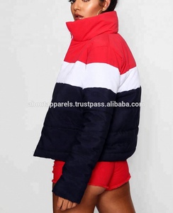 Veste matelassée longue et légère pour femmes grande taille manteau rembourré remplissage de plumes imprimé décoration à rayures imperméables - Product Image 3