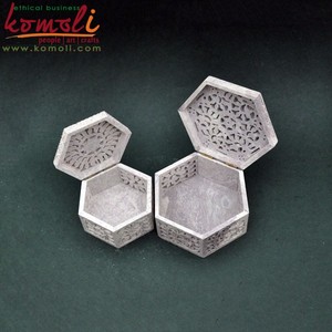 Hand Carved Stone Jewellery Boxes Handicraft Soapstone <b>Keepsake</b> Box - Product Image 6