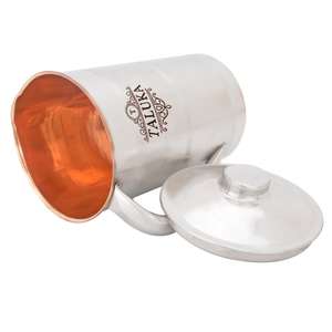 Fabricant indien Cruche De Cuivre En Acier Inoxydable Pichet D'eau 50 Oz De Luxe - Product Image 3