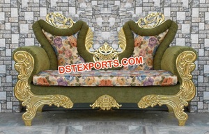Elegante Juego de Sofás para Bodas, Juego de Sofás de Madera Tallada con Metal para Bodas Indias, Juego de Muebles de Decoración para Bodas Asiáticas, EE. UU. - Product Image 3