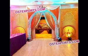 Porte d'accueil de mariage en fibre de verre moderne, légère et métallique, design Bollywood, couleur et taille personnalisées à Boston - Product Image 4