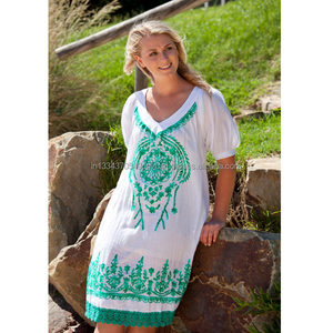 Robe courte pour femme, tenue de plage blanche, magnifique, tendance, haut de gamme, nouvelle collection 2020 - Product Image 1