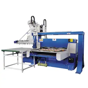 HG-B100T blue pvc vacuum form plastic tray cutting press machine