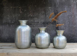 Vase à fleurs en aluminium de style moderne fait à la main nouveau pot de fleur en métal de style pour la décoration de mariage vase de sol - Product Image 6