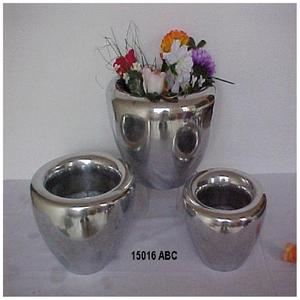 Venta caliente Base de aluminio Florero decorativo de Navidad Aluminio Metal Decoración del hogar Florero Espejo pulido - Product Image 1