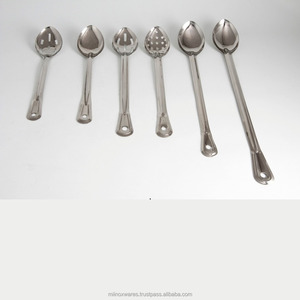 Cuchara comercial de acero inoxidable sólido para hilvanar con mango de plástico, cucharas manuales para servir en restaurante, electrodomésticos de cocina - Product Image 1