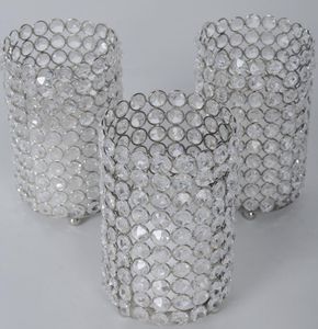 Bougeoir pilier en cristal en aluminium de haute qualité pour décorations de mariage et de noël pour bureau à domicile - Product Image 2