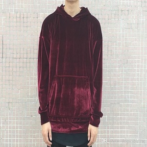 Custom Design Velvet Hoodies Winter Pullover or Zipper Sweatshirt with Waterproof Feature Solid Knitted Lined <b>Hoodie</b> - Product Image 1