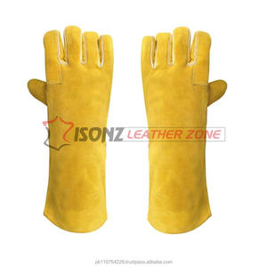 Gants de sécurité jaunes pour le soudage de la paume renforcée - Product Image 4