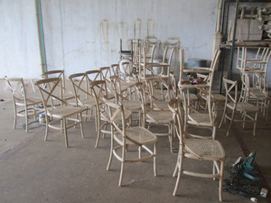 Chaises de salle à manger en teck, style français Antique, finition branchée - Product Image 4