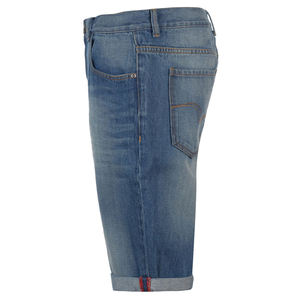 กางเกงขาสั้นผ้ายีนส์ของผู้ชายผ้าฝ้าย100% ลายพื้นเป็นมิตรกับสิ่งแวดล้อมกำหนดขนาดและสีได้เองราคาถูก - Product Image 3