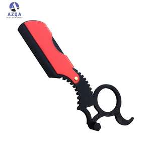 Navaja de Afeitar Profesional Plegable de Acero Inoxidable Negra con Mango de Plástico para Salón y Cuidado Personal - Product Image 5