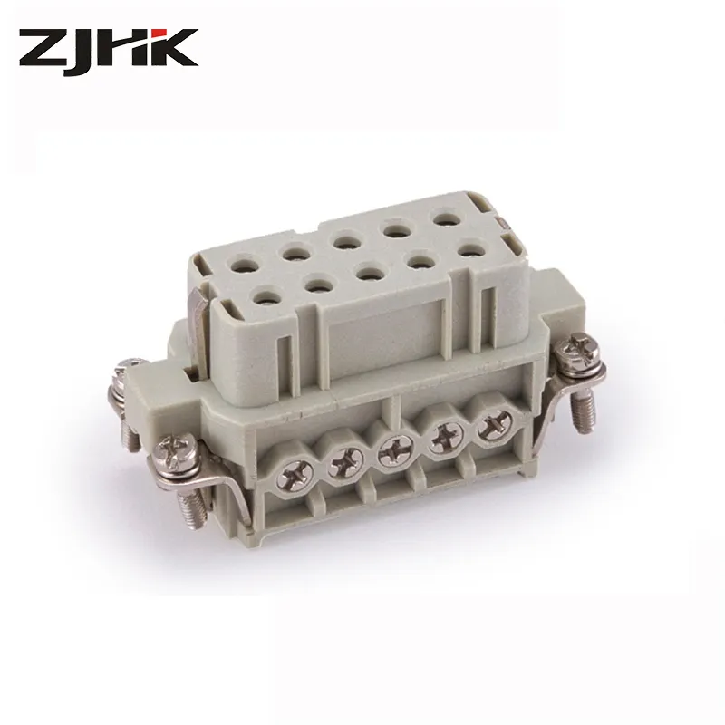 ZJHK HA-010 Male Connector, 10 Amp Pin Heavy Duty Connector Wire Harness Plug Socket /heavy duty 10 pin plug