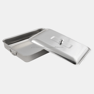 Plateau de cuisson rectangulaire en acier inoxydable 18/10, écologique, de forme rectangulaire, avec couvercle (M), adapté au four, 1 pièce - Product Image 2