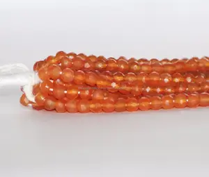 4mm AAA naturale arancio corniola sfaccettato rotondo perle di pietre preziose in vendita dal fornitore di pietre al prezzo del rivenditore all'ingrosso ora