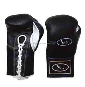 Logotipo personalizado de boxeo de cuero-guantes Muay Thai Kick boxeo guantes de boxeo MMA formación profesional-guantes - Product Image 1