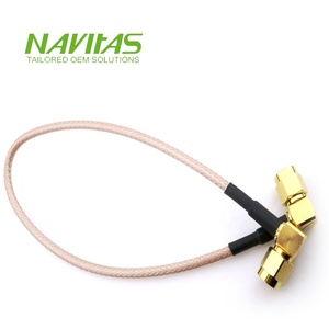 Navitas OEM pour 90 assemblage de câble coaxial personnalisé RG316 à angle droit modèle 2017-125 pour applications électroniques - Product Image 3