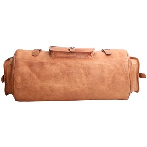 Real Goat Leather Full Flap 22 Inch Leather Cover <b>Extra</b> <b>Large</b> Travel Duffel <b>Bag</b> - Product Image 5
