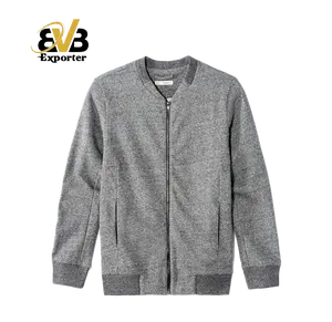 Sweatshirts d'hiver zippés de haute qualité personnalisés avec poches latérales en éponge française imprimée fabriquée à partir de tissu polaire - Product Image 1