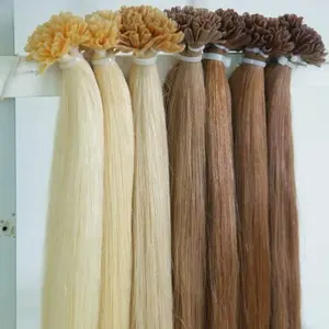 U ucu önceden birleştirilmiş saç uzatma 1 Gram 1 Strand doğal 100% Remy bakire insan Keratin saç S K