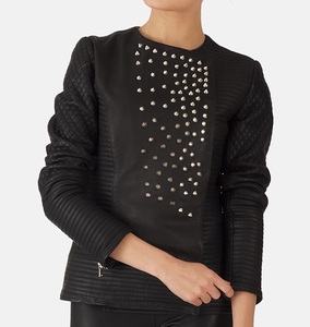 Chaqueta de Motocicleta de Piel de Oveja Real para Mujer, Impermeable y de Secado Rápido, Talla y Logotipo Personalizables, Estilo Moderno para Exteriores - Product Image 3