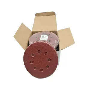 Disques abrasifs, 5 ", 8 trous, 120mm, pour ponceuse orbitale, 10 à 125 pièces